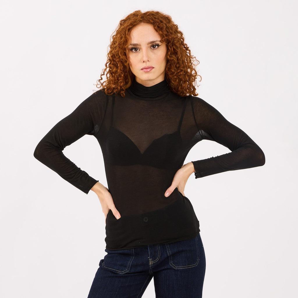 [2026.COUTURE] Maglia Giulia Basic a Maniche Lunghe in Misto Cashmere