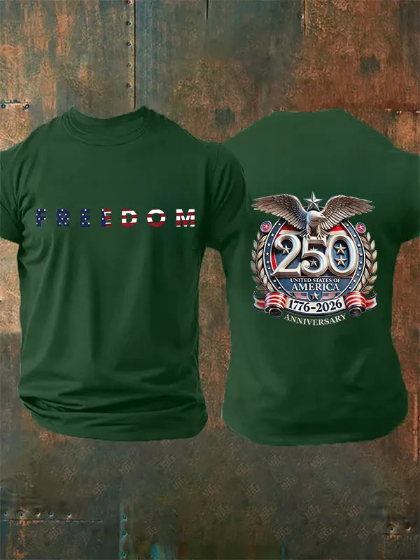 T-shirt da uomo con stampa FREEDOM