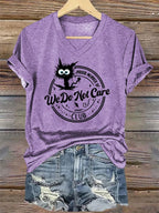V-Neck Retro Funny Proud Member Of  Club We Do Not Care Menopause Perimenopause Print T-Shirt