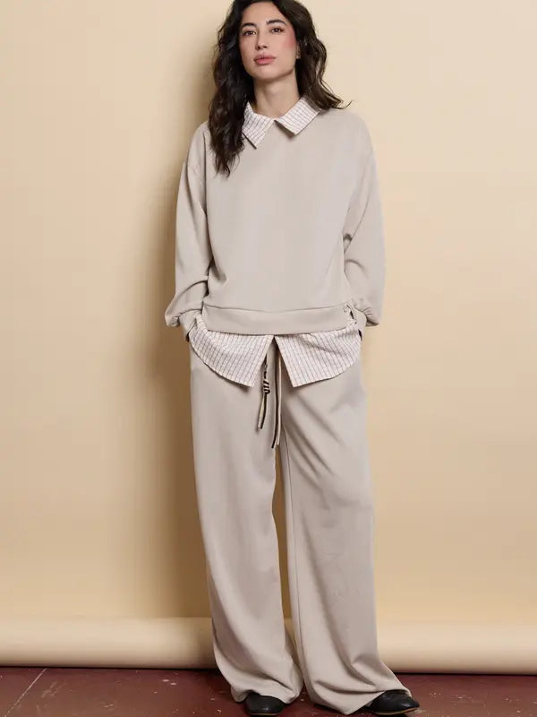 Ensemble deux-pièces pour femme, comprenant un haut et un pantalon