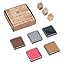 30PCS Wooden Rubber Stamps, Vintage Wood Letter, Mini Cute Emoji Stamps for Cards Making DIY Scrapbooking Photo Album Decoration