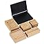 30PCS Wooden Rubber Stamps, Vintage Wood Letter, Mini Cute Emoji Stamps for Cards Making DIY Scrapbooking Photo Album Decoration
