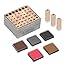 30PCS Wooden Rubber Stamps, Vintage Wood Letter, Mini Cute Emoji Stamps for Cards Making DIY Scrapbooking Photo Album Decoration