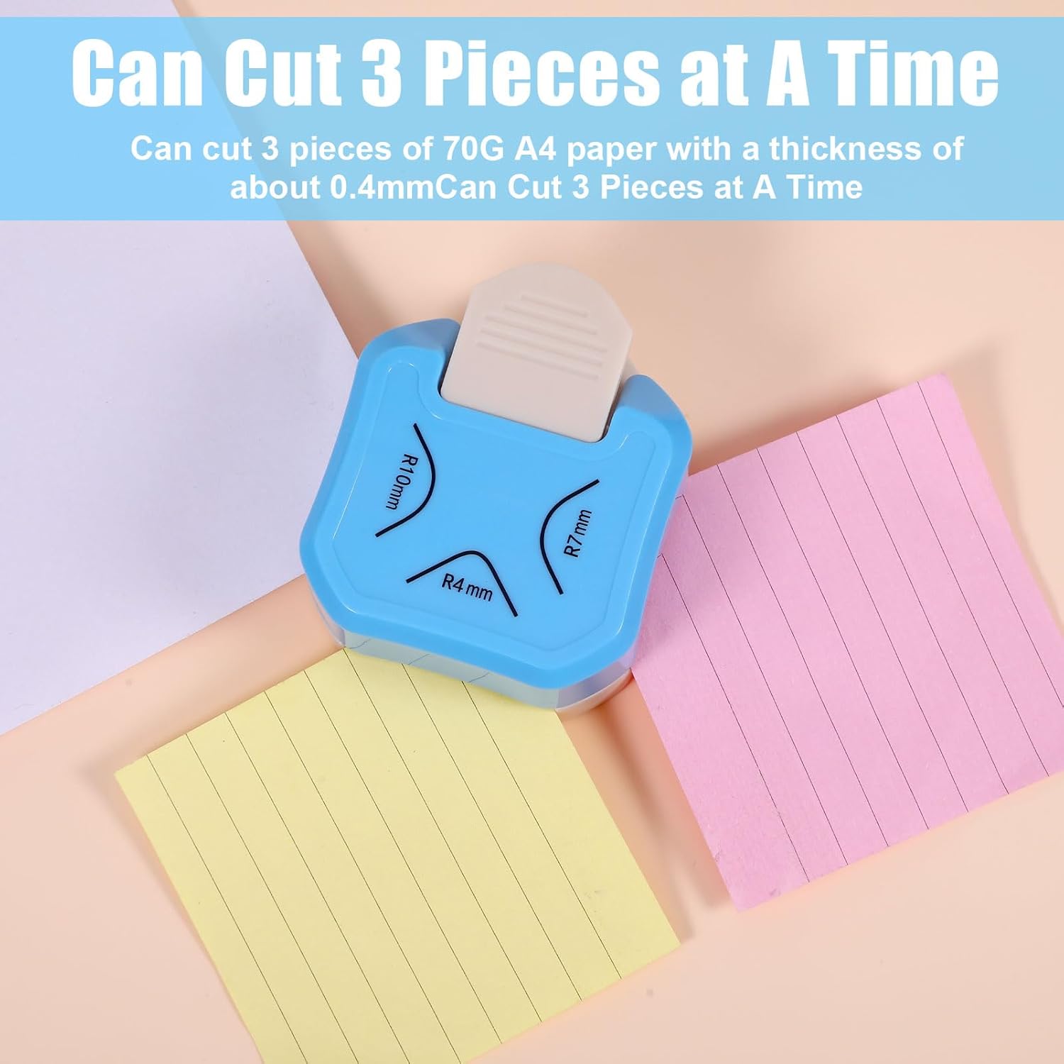 3 Pcs Paper Corner Rounder Punch, 3 Hole Punch Paper Cutter 3 in 1, Corner Cutter Rounder for Cardstock Scrapbooking Scrapbook Supplies, Photo Corners Hole Puncher for Crafts Journaling Supplies