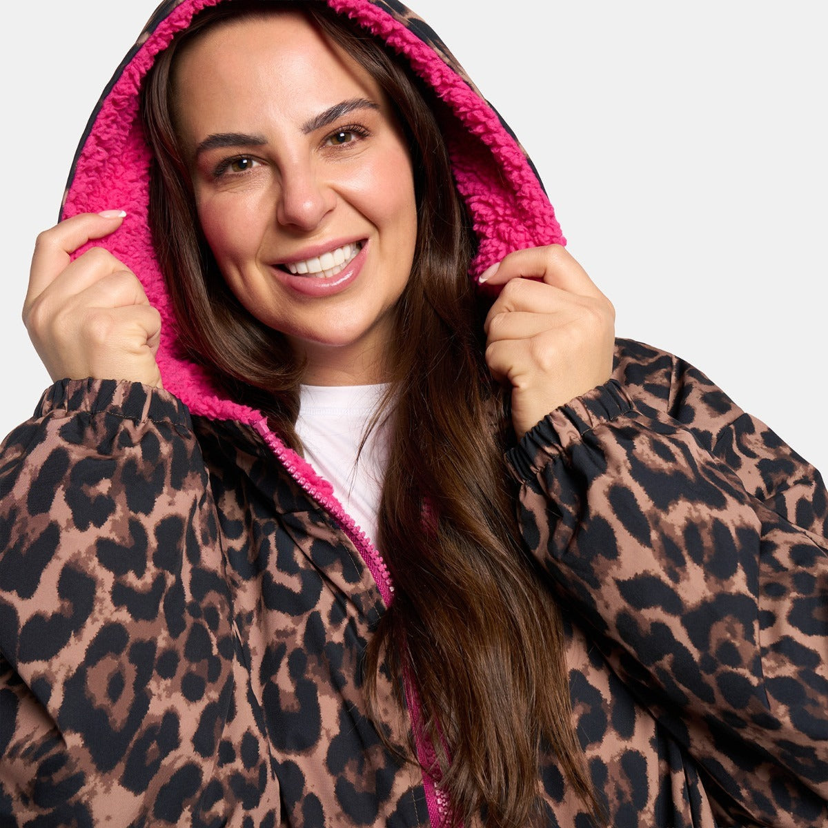 Peignoir de Séchage Imperméable Coupe-Vent, Robe de Changement Doublée Polaire Sherpa Douce, Manteau Veste à Capuche Surdimensionné à Manches Longues pour Enfants, Adultes, Hommes, Femmes, Surf, Plage, Natation, Restez au Sec