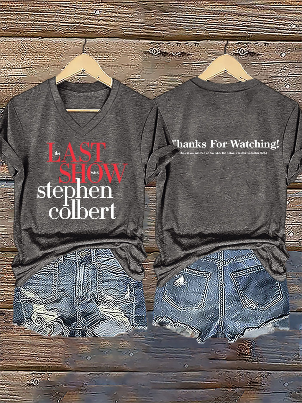 🔥Buy 3 Get 15% Off🔥V-Neck Retro Last Show Print T-Shirt