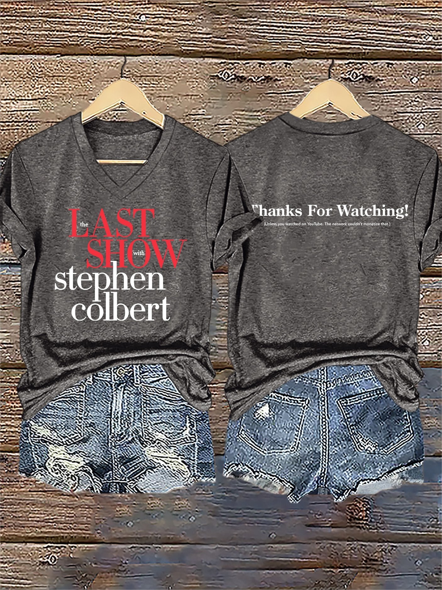 🔥Compra 3 e ricevi il 15% di sconto🔥T-Shirt con stampa retrò "Last Show" con scollo a V