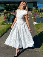 Maxi Abito A-Line Senza Maniche Slim-Fit