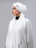 Hijab simple et polyvalent pour femmes, extensible, orné de bijoux, respirant, anti-transpiration, en jersey, protection solaire