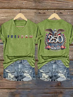 T-shirt stampa FREEDOM da donna