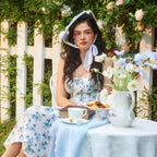 Robe longue d'été de style corset milkmaid sans manches à bretelles pour femme