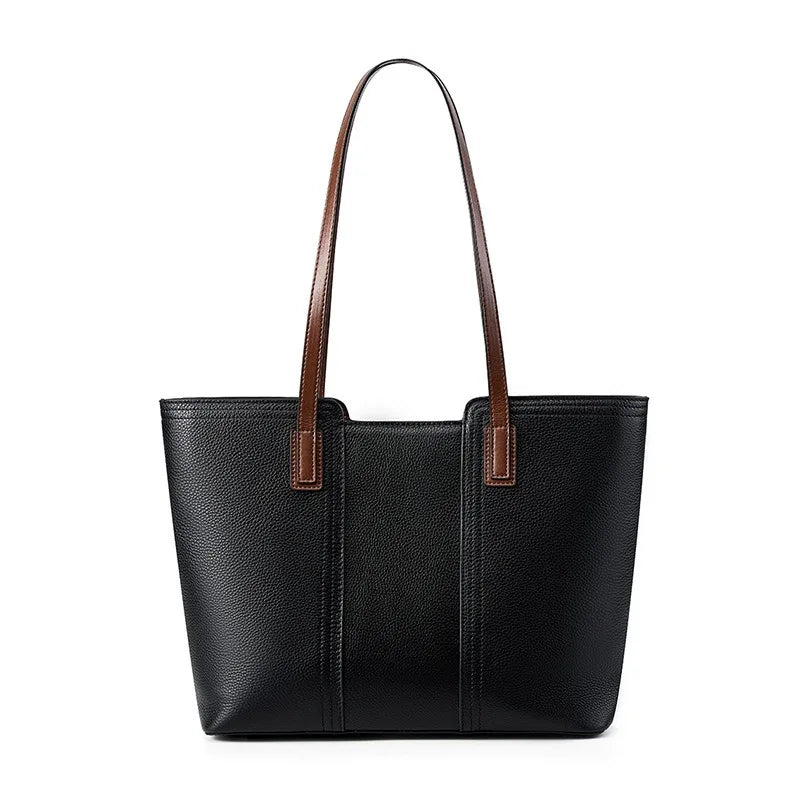 Borsa Tote da Lavoro Classica Grande da Donna in Vera Pelle
