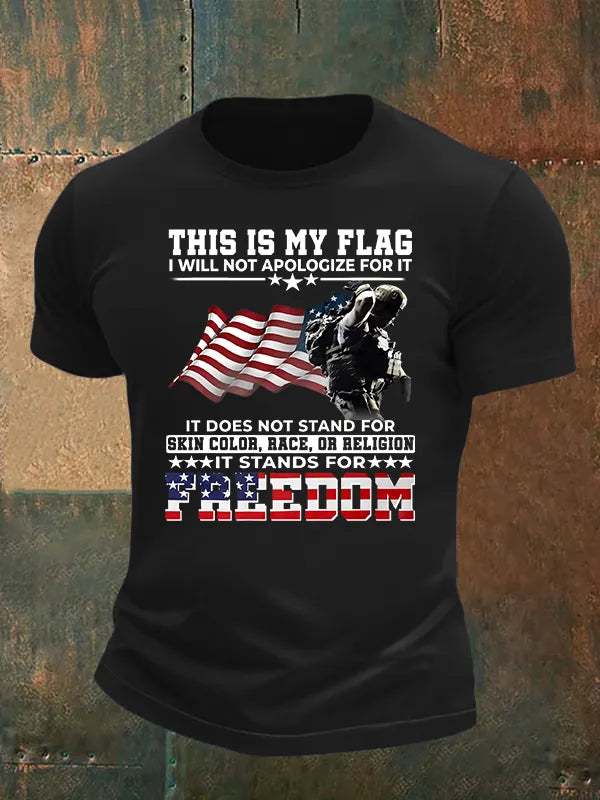 T-Shirt Uomo Stampa "QUESTA È LA MIA BANDIERA"