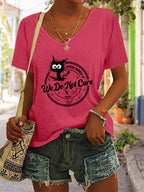 Women's  V-neck Retro Funny Proud Member Of  Club Menopause Perimenopause Print T-Shirt