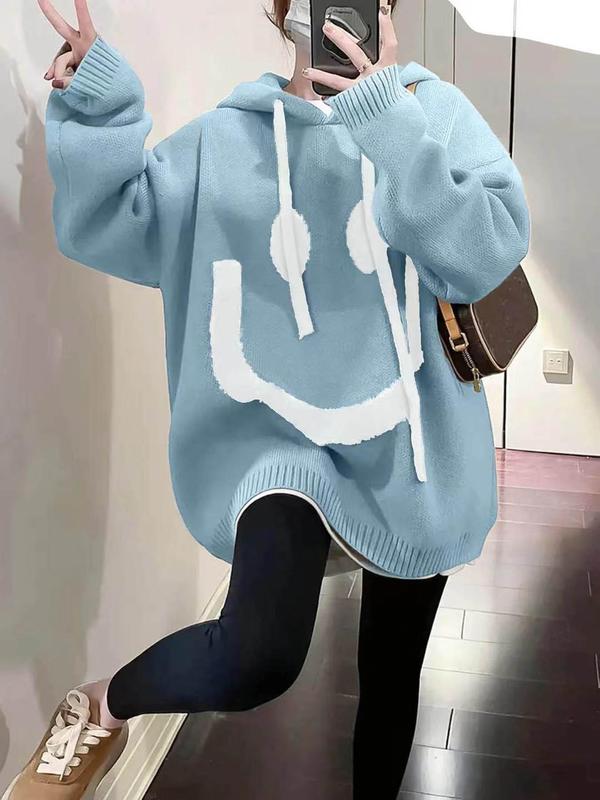 Felpa con cappuccio stampata cartoni animati da donna, felpa casual alla moda a maniche lunghe con coulisse per tutti i giorni, vacanze e attività all'aperto, maglieria da donna per autunno e inverno, maglioni da donna
