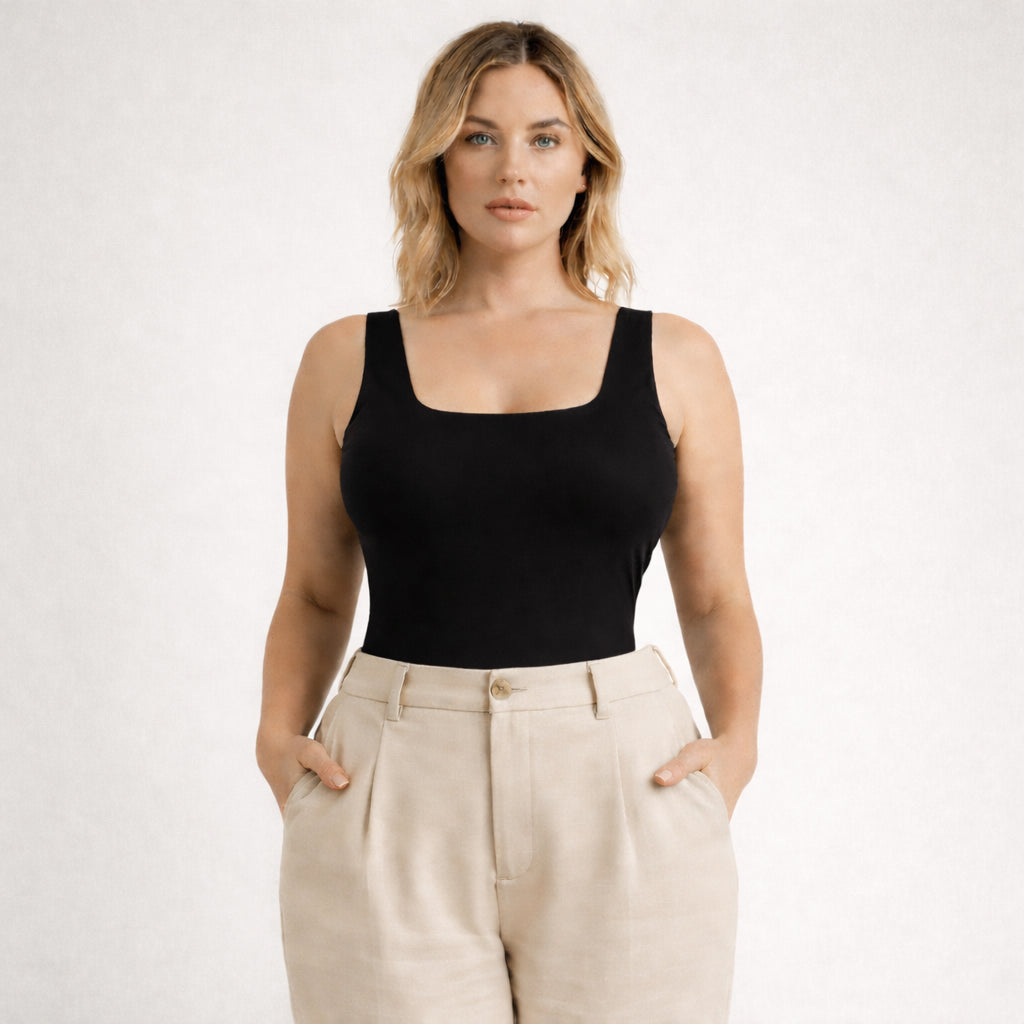 [2026.COUTURE] Body Modellante A Spalla Larga - Linea Curvy