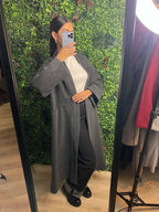 Trench-coat long pour femme, veste à manches longues style décontracté original