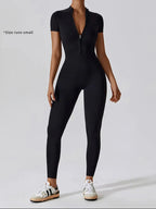 Combinaison de sport pour femme, col montant, fermeture éclair robuste