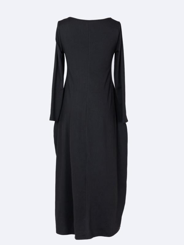 Chemise de nuit longue pour femme, imprimé léopard café, vêtements de nuit décontractés à manches longues et col rond avec poches, vêtement d'intérieur doux et confortable pour toutes les saisons