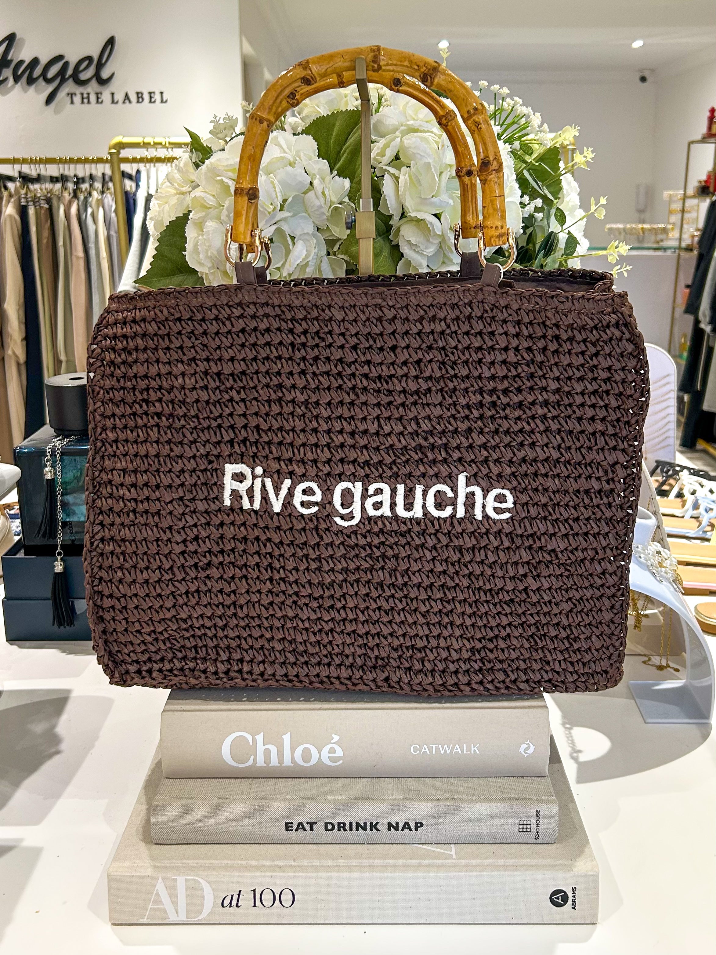 Sac à anse en bambou uni Rive Gauche (4 couleurs)
