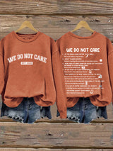 Retro Funny WDNC Menopause Perimenopause Print Sweatshirt