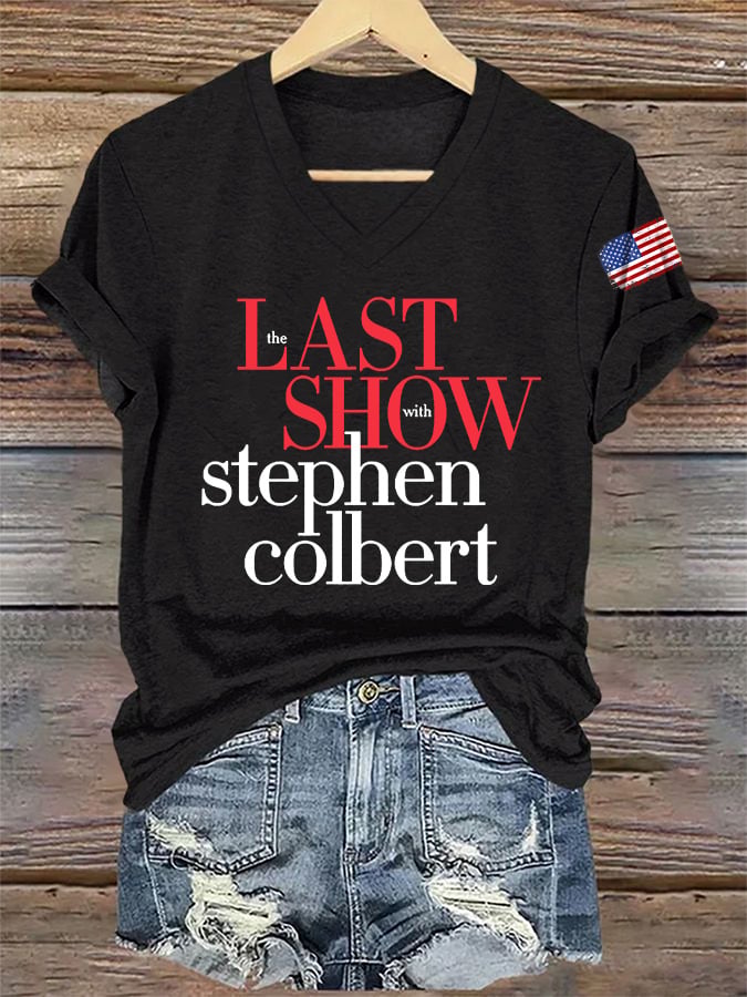 🔥Acquista 3 e ricevi il 15% di sconto🔥T-Shirt Retro Stampa Ultimo Spettacolo con Scollo a V