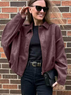 Giacca Aviator Donna, Nuovi Cappotti E Giacche, Giacca Casual Con Cerniera Da Donna Per L'Inverno, Giacca Da Pilota Oversize Taglio Corto, Giacca Corta Streetwear Donna 2025, Capispalla