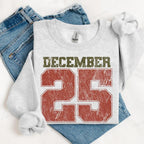 Felpa natalizia retrò, maglietta 25 dicembre, abbigliamento natalizio, magliette natalizie da donna, girocollo natalizio, regalo di Natale, maglione invernale