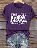 Women's Retro Last Show Tree Print T-Shirt