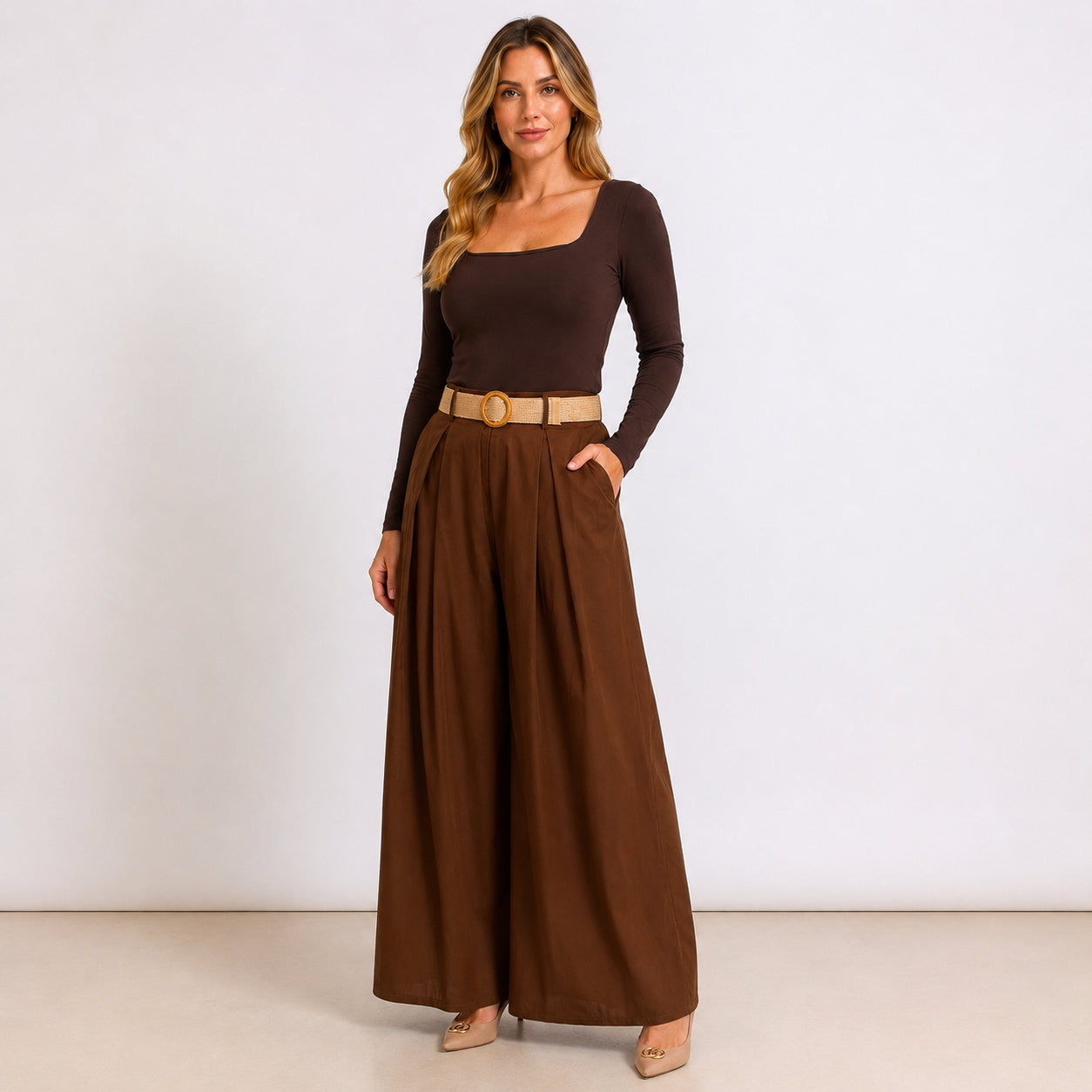 [2026.COUTURE] Pantalon En Coton À Pinces