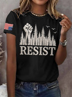 Retro Resist Save The Forest Service Print T-Shirt