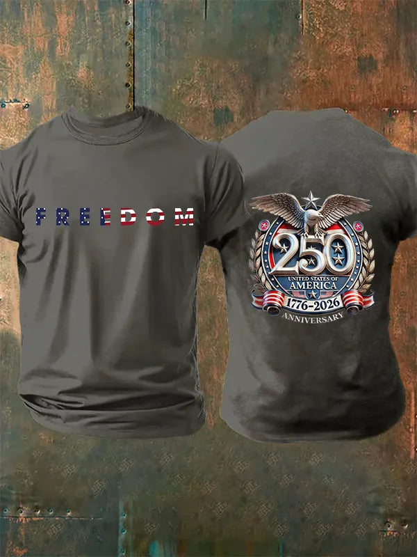 T-shirt da uomo con stampa FREEDOM