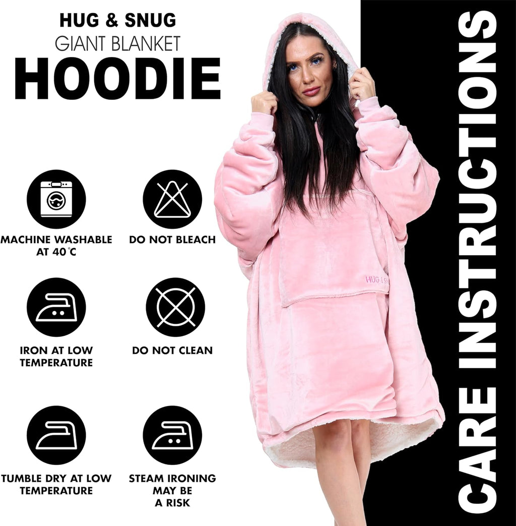 Couverture Sweat à Capuche Géante Homme Femme, Polaire Sherpa Ultra Douce Chaude Confortable Portable, Plaid Couverture à Manches pour Adultes Ados avec Grande Poche