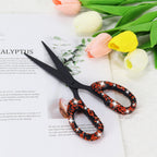 7.68-Inch Rhinestone Scissors - Bling Metal Cute Craft Scissors for School, Office, Halloween - Sparkly Handle Paper Cutter (Orange)