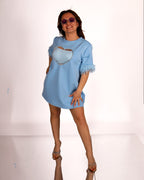 OVERSIZED T-SHIRT WITH FEATHERED HEART