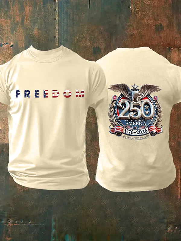 T-shirt da uomo con stampa FREEDOM