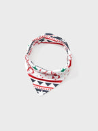 Family Christmas Pajamas All Over Reindeer Print Long-sleeve with Christmas Socks (SGS Certied Safety) Red+White