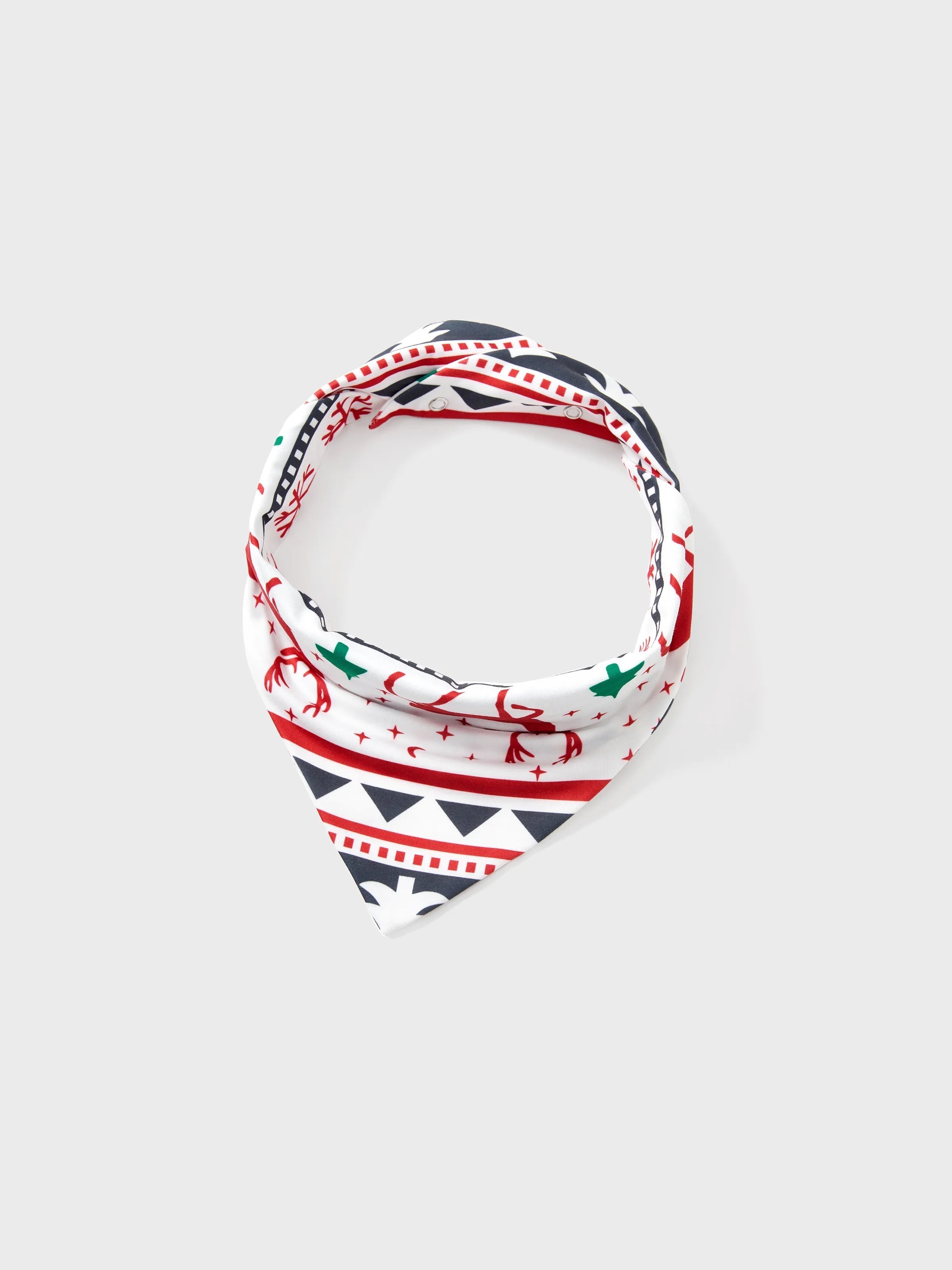 Family Christmas Pajamas All Over Reindeer Print Long-sleeve with Christmas Socks (SGS Certied Safety) Red+White