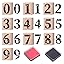 10 Pcs Number Stamps Set, Wooden Number Rubber Stamps 0-9 with 2 Colors Stamp Pad, Craft Ink Digits Stamp for Calendar Scrapbooking Card Making DIY Crafting Back to School Supplies Gifts