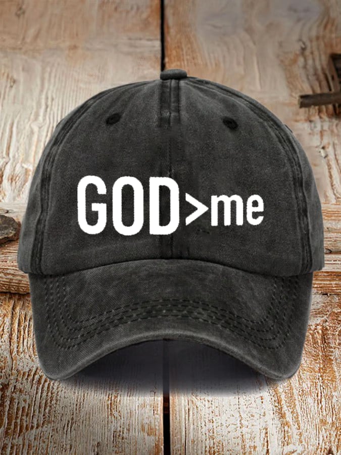 Dio > io Cappello con visiera piatta ricamato