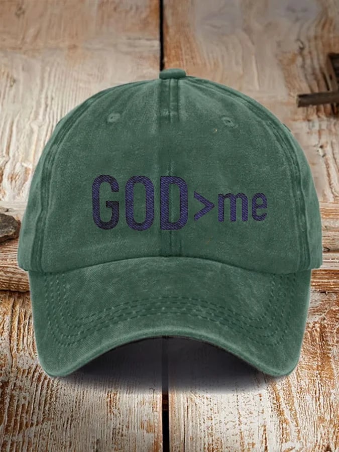Dio > io Cappello con visiera piatta ricamato