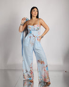 Tailleur 3 pièces fleuri