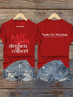 🔥Buy 3 Get 15% Off🔥V-Neck Retro Last Show Print T-Shirt