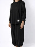 Completo due pezzi PRIMAVERA composto da camicia e pantaloni in tessuto morbido e compatto