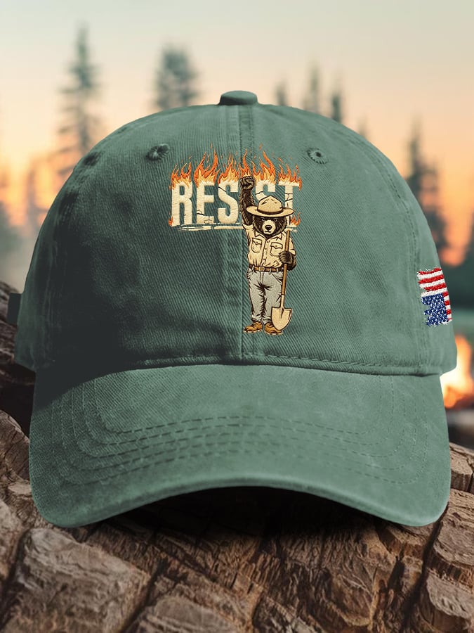 Cappello da baseball stampato Retro Resist Save The Forest Service