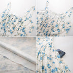 Robe longue d'été de style corset milkmaid sans manches à bretelles pour femme