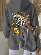 🔥Buy 3 Get 15% Off🔥Women's  Flower skull hand gesture Of WDNC Club We Do Not Care Menopause Perimenopause Print  Hoodie