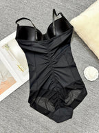 Ensemble Bodysuit Amincissant Froncé pour Femme, Design Fin Sans Bretelles, Parfait pour les Robes de Soirée, Sous-vêtement Confortable Toutes Saisons