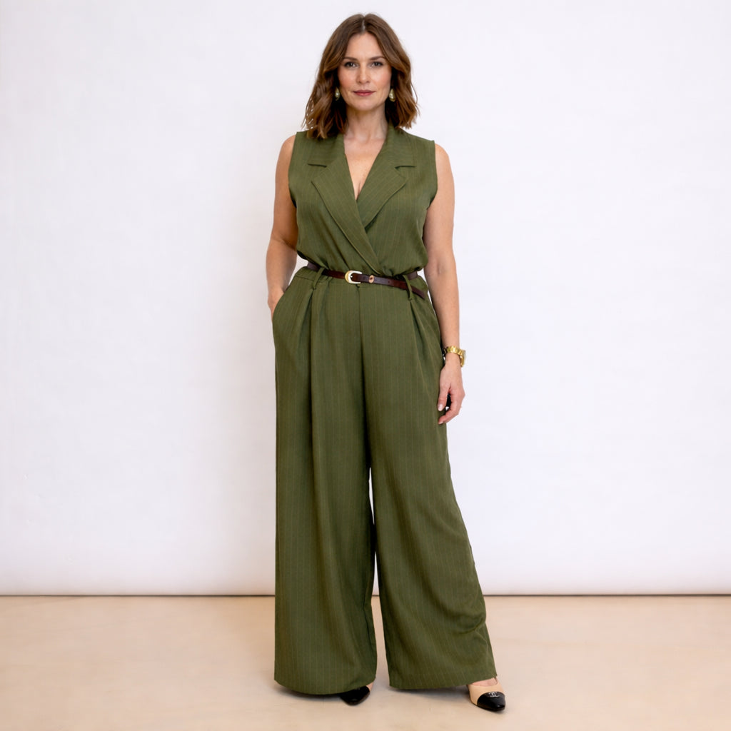[2026.COUTURE] Jumpsuit Gessata Con Cintura