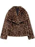 Giacca in finta pelliccia tinta unita da donna, cappotto casual a maniche lunghe con colletto per autunno e inverno, abbigliamento da donna per tutti i giorni, top carini